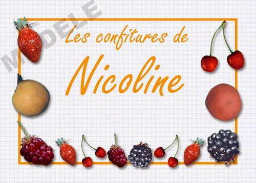 étiquette personnalisée pour pot de confiture div 01