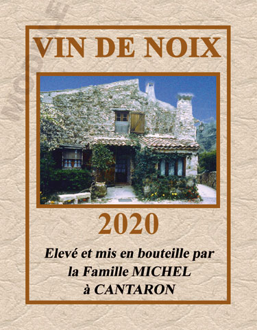 étiquette personnalisée pour bouteille de vin de noix evn 02