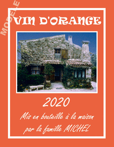 étiquette personnalisée pour bouteille de vin d’orange evo 01