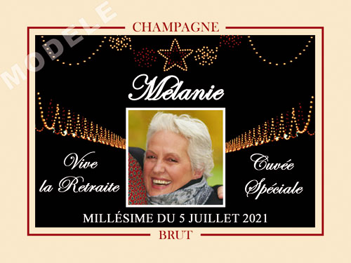 etiquette de champagne personnalisable pour retraite ret 03