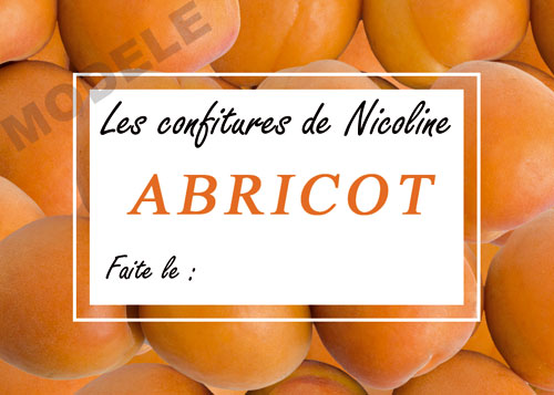 étiquette personnalisée pour confiture d’abricot abr 01