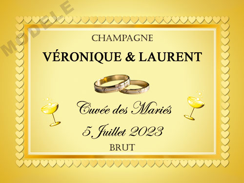 etiquette de champagne personnalisable pour mariage aema 29