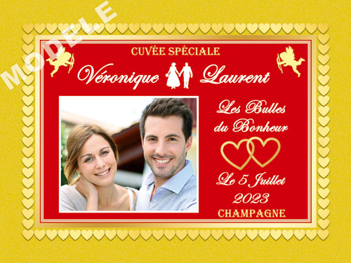 etiquette de champagne personnalisable pour mariage aema 33