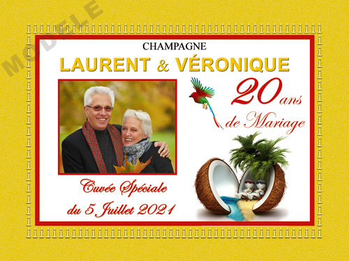 etiquette champagne anniversaire de mariage ani 30