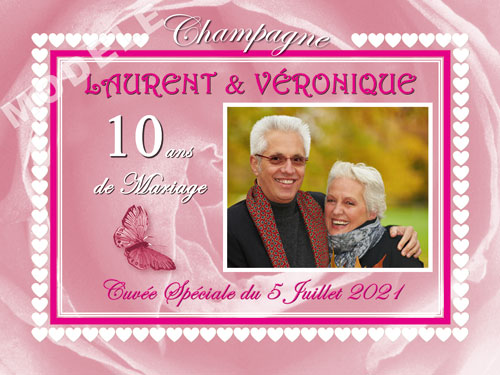 etiquette champagne anniversaire de mariage ani 31