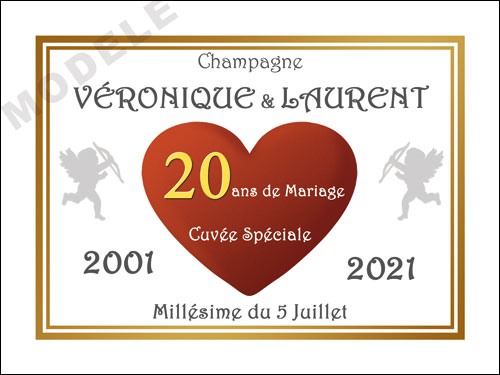 etiquette champagne anniversaire de mariage ani 33