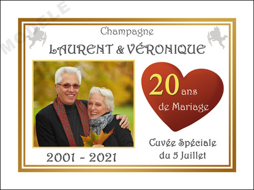 etiquette champagne anniversaire de mariage ani 34