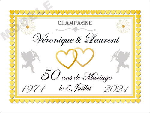 etiquette champagne anniversaire de mariage ani 35