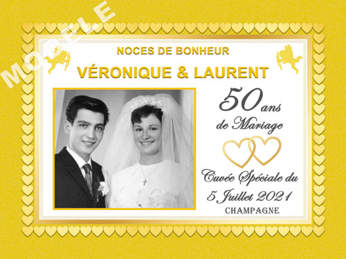 etiquette champagne anniversaire de mariage ani 36