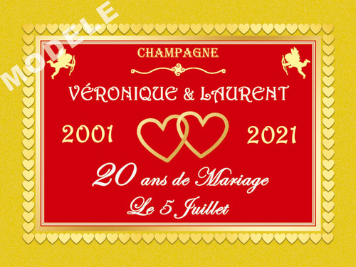 etiquette champagne anniversaire de mariage ani 37