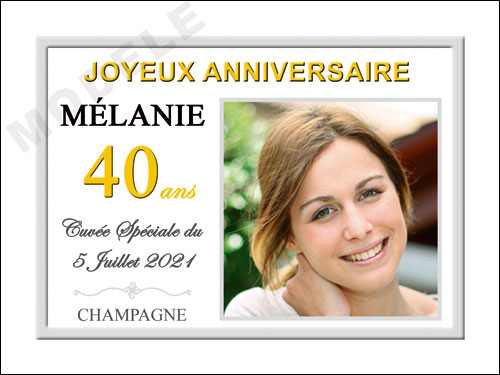 etiquette anniversaire pour bouteille de champagne can 41