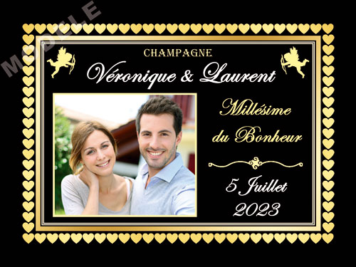 étiquette de champagne personnalisable pour mariage ema 09