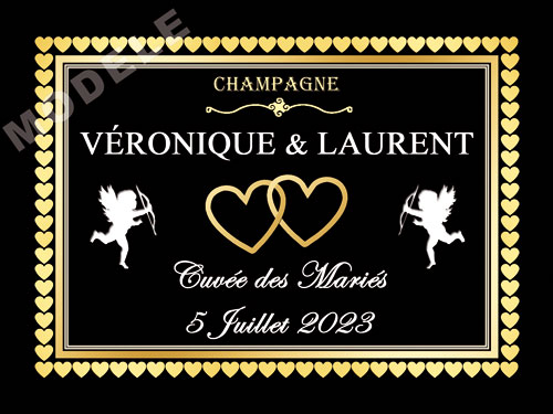 étiquette de champagne personnalisable pour mariage ema 10