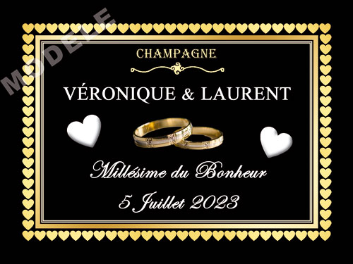 étiquette de champagne personnalisable pour mariage ema 12