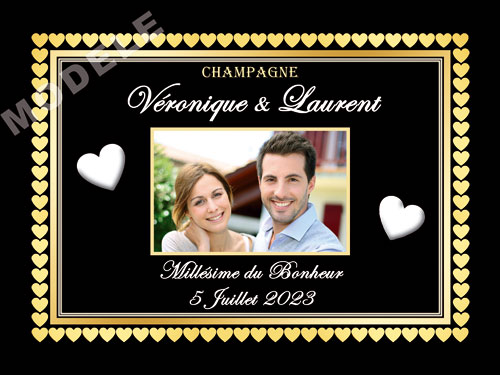 étiquette de champagne personnalisable pour mariage ema 13