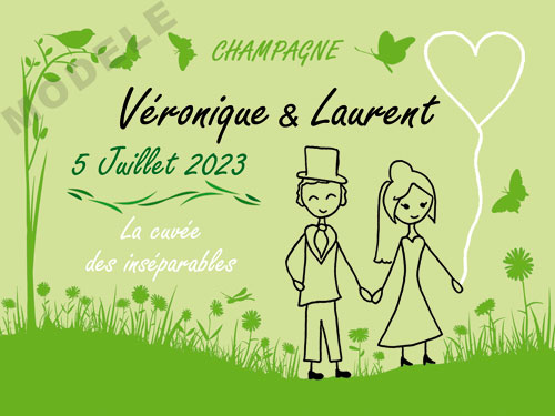 étiquette champagne mariage ema 30