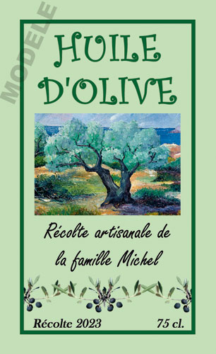 étiquette personnalisable pour huile d’olive ho 03