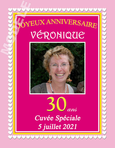 Étiquette de bouteille de vin de fille d'anniversaire Étiquette de vin  d'anniversaire personnalisée Étiquette de vin personnalisée Étiquette de vin  personnalisée 21e anniversaire Sale trente -  France