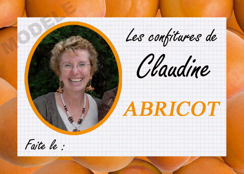 étiquette personnalisée pour confiture d’abricot abr 02