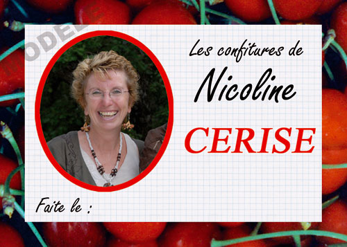 étiquette personnalisée pour confiture de cerise cer 02