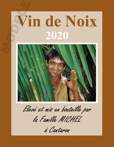 étiquette personnalisée pour bouteille de vin de noix evn 03