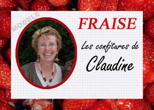 étiquette personnalisée pour confiture de fraise fra 02