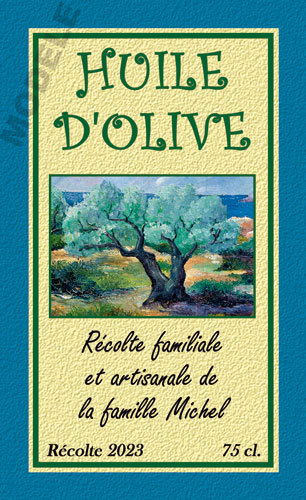 étiquette personnalisable pour huile d’olive ho 08