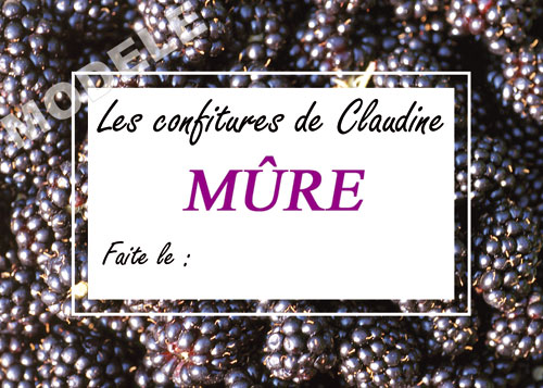 étiquette personnalisée pour confiture de mure mur 01