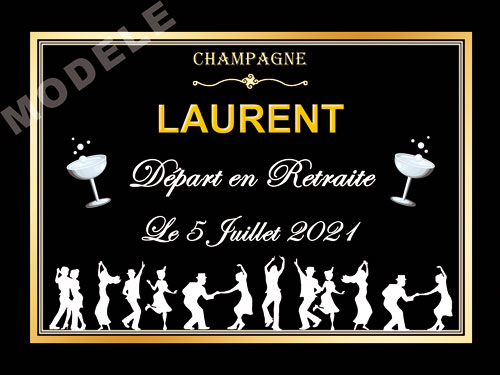 etiquette de champagne personnalisable pour retraite ret 08