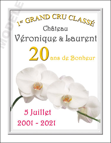 etiquette personnalisée anniversaire de mariage pour bouteille de vin vam 11