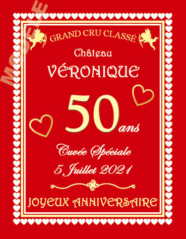 etiquette anniversaire pour bouteille de vin van 31