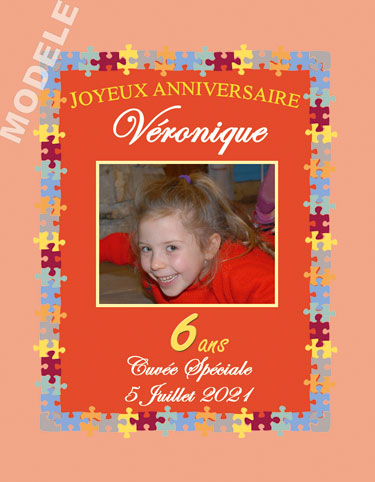 etiquette anniversaire pour bouteille de vin van 37