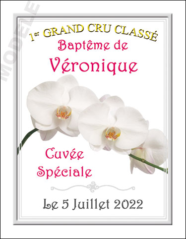 étiquette de vin baptême vba 22