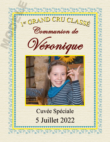 étiquette de vin personnalisable pour communion vcom 04