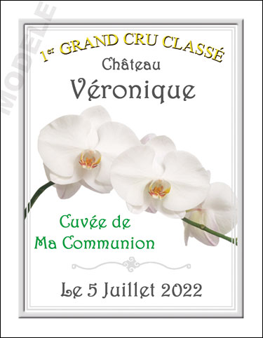 étiquette de vin personnalisable pour communion vcom 06