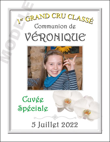 étiquette de vin personnalisable pour communion vcom 07