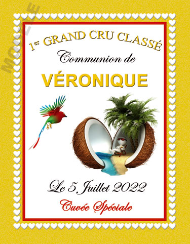 étiquette de vin personnalisable pour communion vcom 09