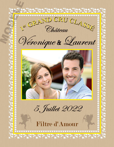 étiquette de vin personnalisable pour mariage vmar 03