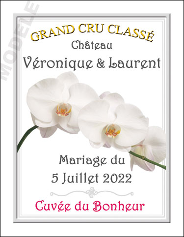 étiquette personnalisée mariage pour bouteille de vin vmar 14