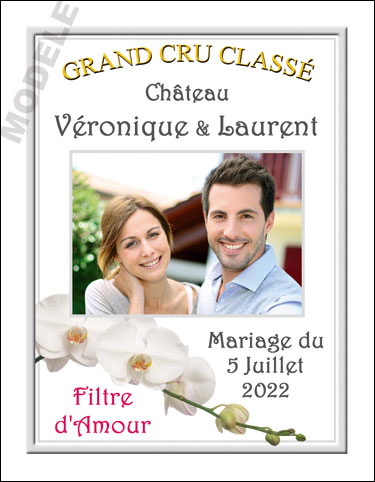 étiquette personnalisée mariage pour bouteille de vin vmar 15