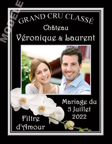 étiquette personnalisée mariage pour bouteille de vin vmar 17