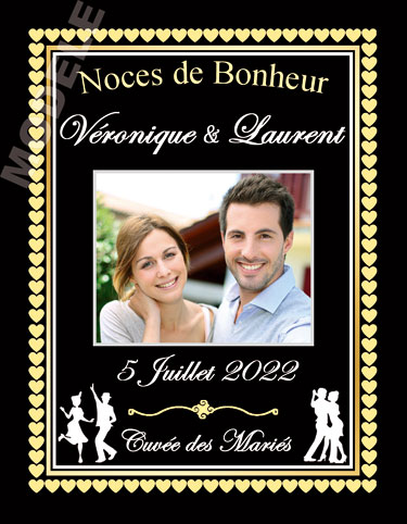 étiquette de vin mariage vmar 21