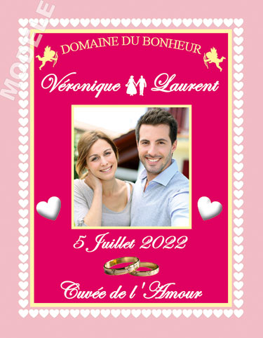 étiquette de vin mariage vmar 24