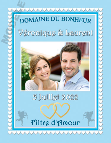 étiquette de vin mariage vmar 25