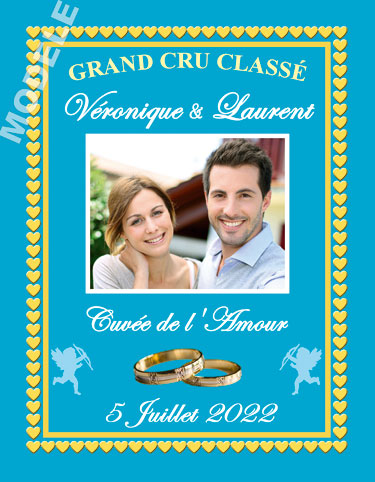 étiquette de vin mariage vmar 27