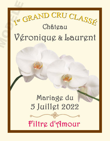 étiquette mariage pour bouteille de vin vmar 36