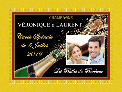 Étiquettes de champagne personnalisées pour petites bouteilles 20 et 37cl