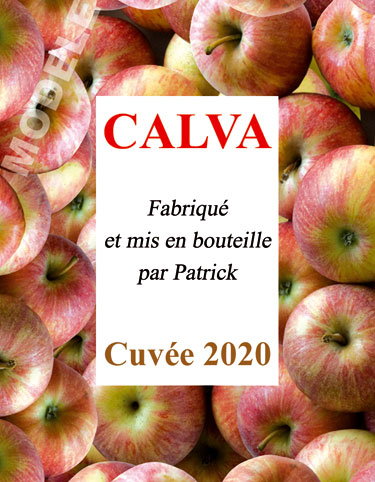 étiquette personnalisée pour bouteille de calva calv 02