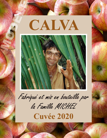 étiquette personnalisée pour bouteille de calva calv 03