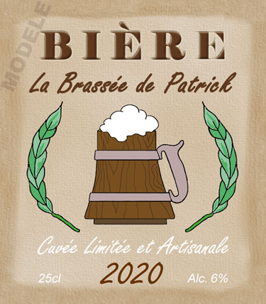 étiquette personnalisée pour bouteille de bière bir 12